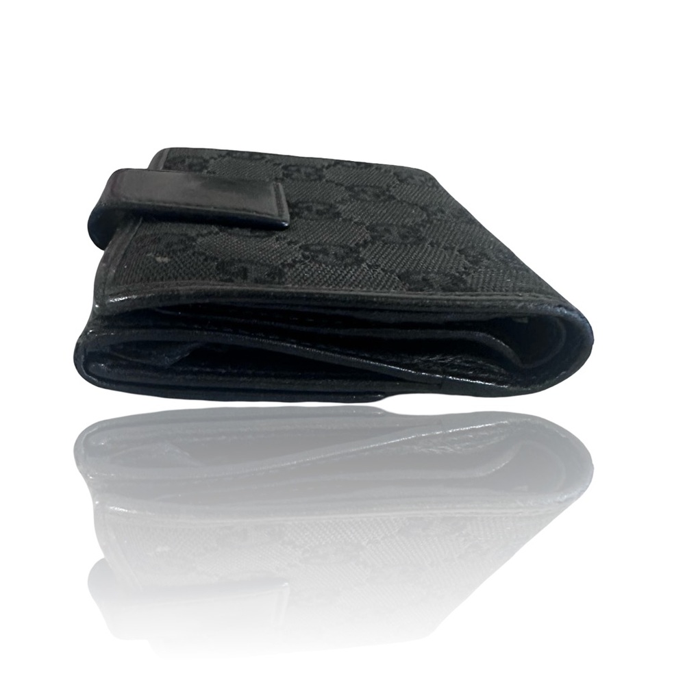 Gucci Black Mono Coated Bi-fold Wallet 4.5in x 4.5in - Picture 3 of 15